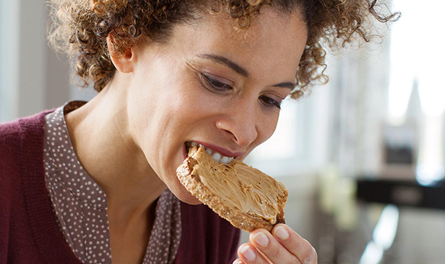 Woman eating food